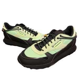 Reebok x Pleasures Classic Leather Trail Neon Mint Men's 9.5 NWOB H06244